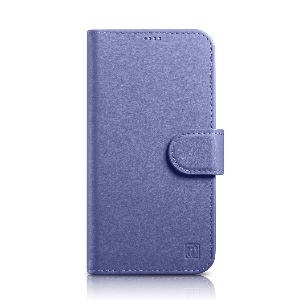 Icarer iPhone 14 Pro Max Leather Wallet Case 2in1 Anti-RFID, Light Purple