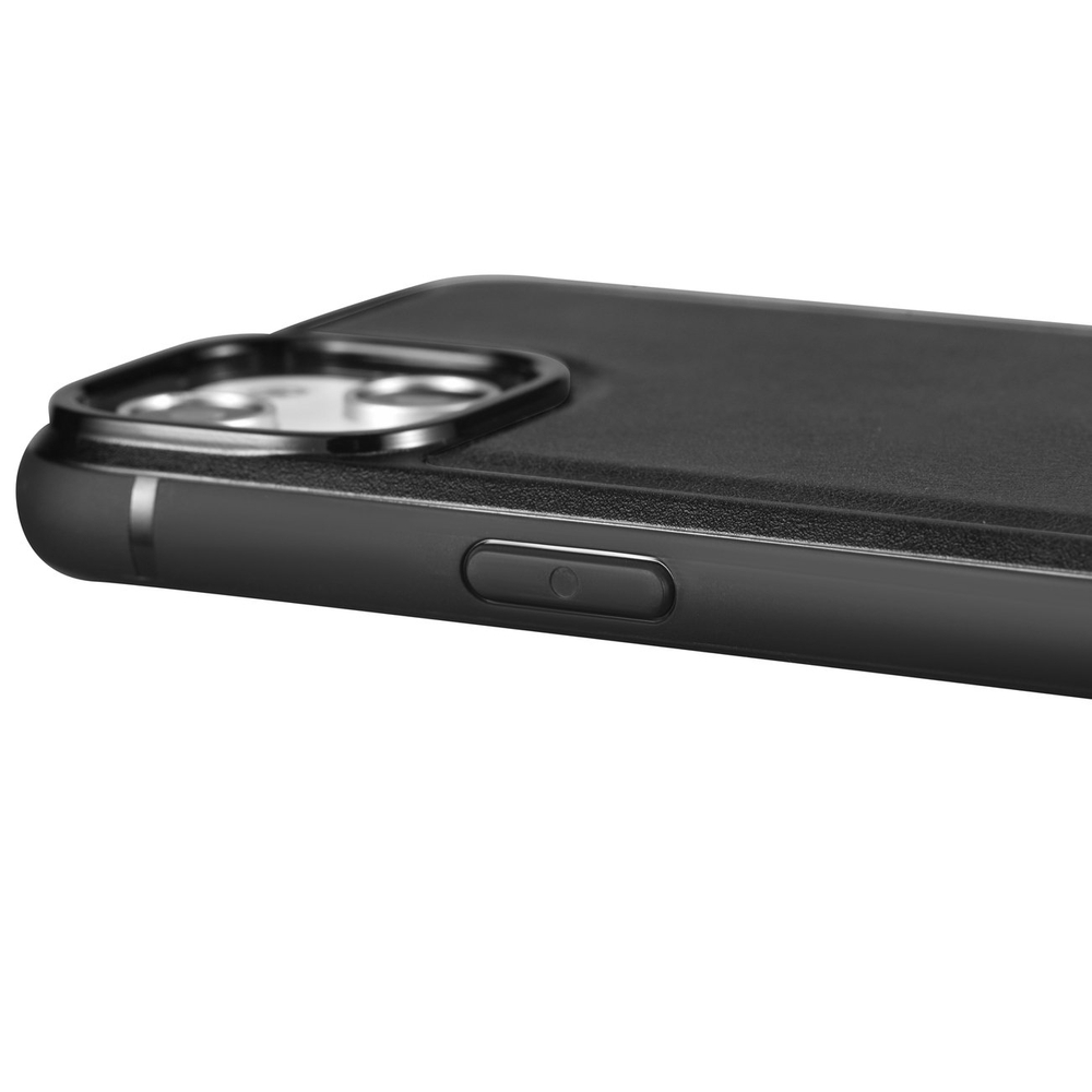 iCarer Leather Oil Wax Phone Case Cover iPhone 14 Pro Max leather case black (WMI14220720-BK)