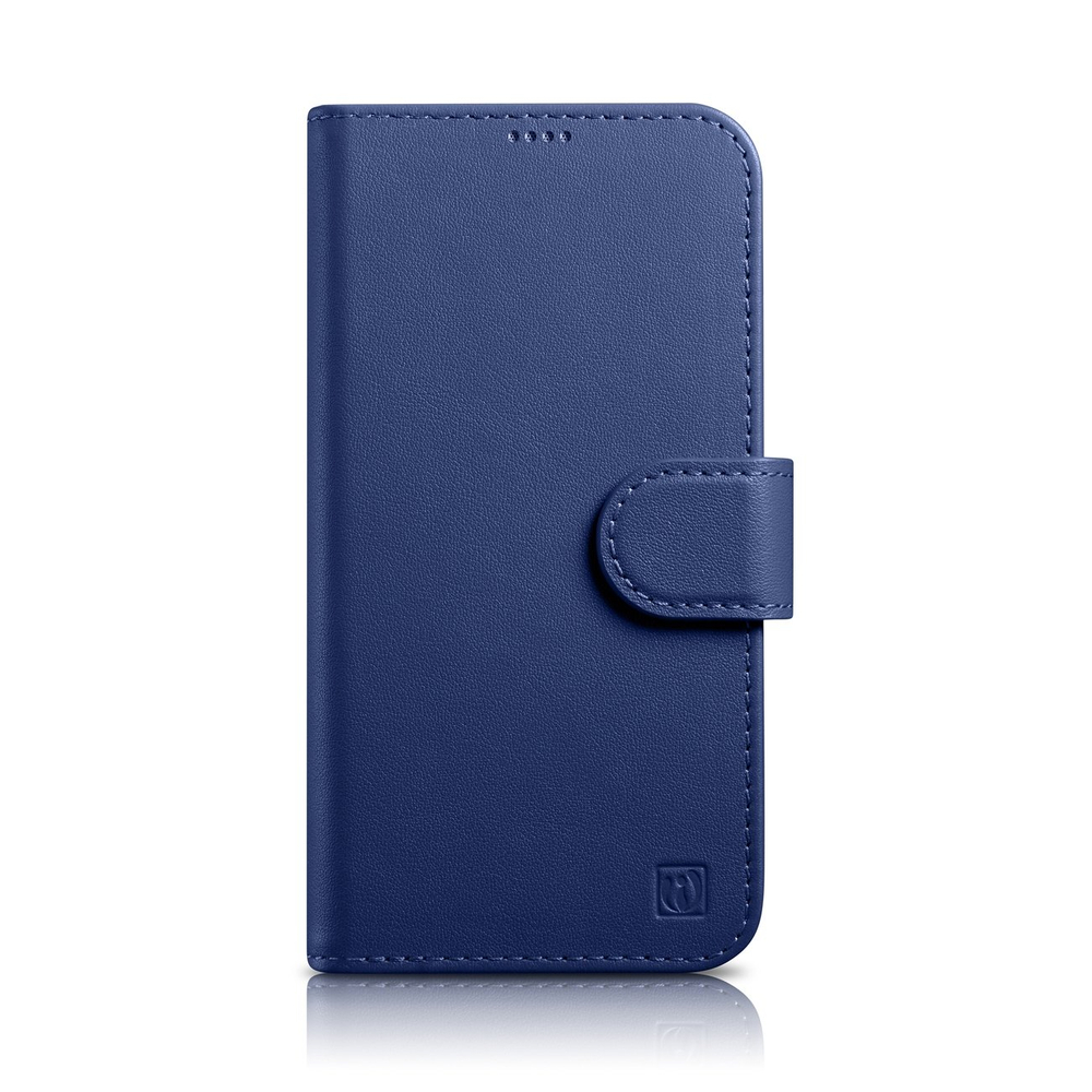 iCarer iPhone 14 Pro Max 2in1 Leather Wallet Case Anti-RFID, Blue