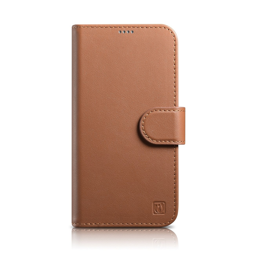 Icarer iPhone 14 Pro Max Leather Wallet Case 2in1 Anti-RFID, Brown