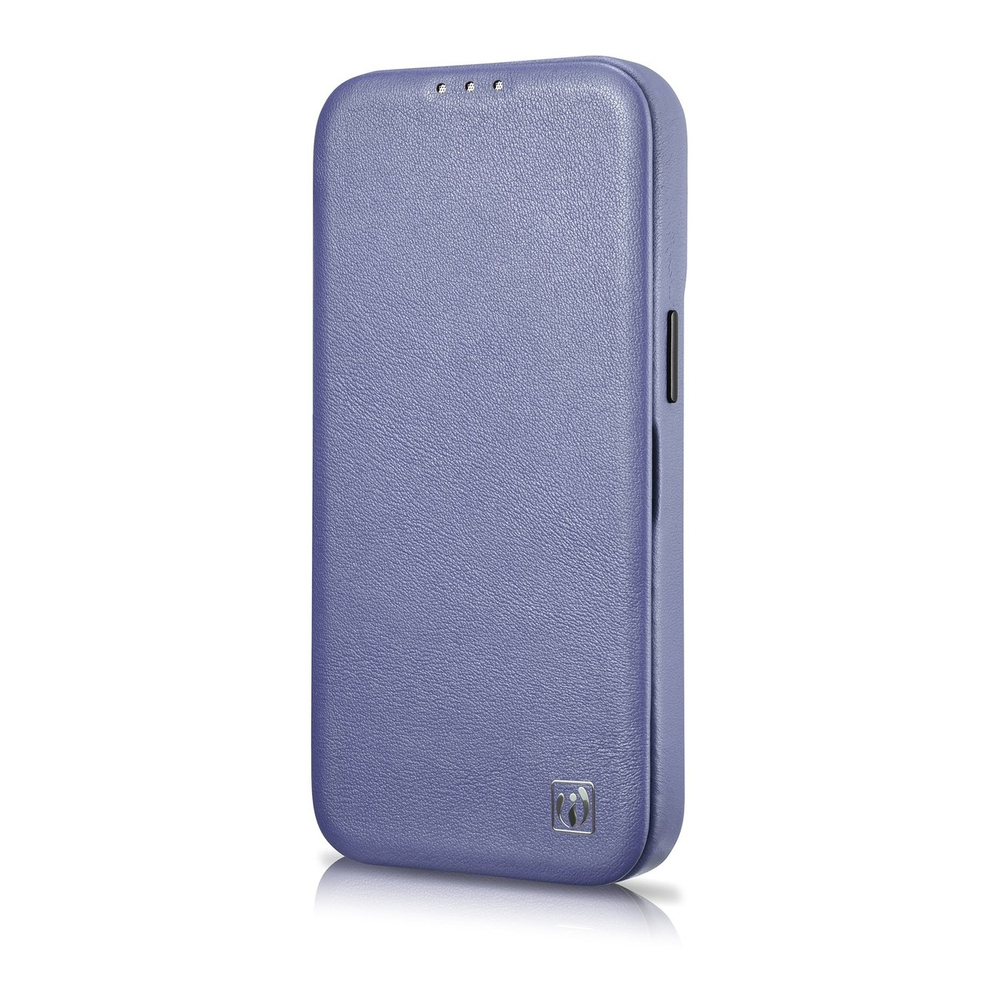 Icarer iPhone 14 Pro Max Leather Folio Case MagSafe, Light Purple