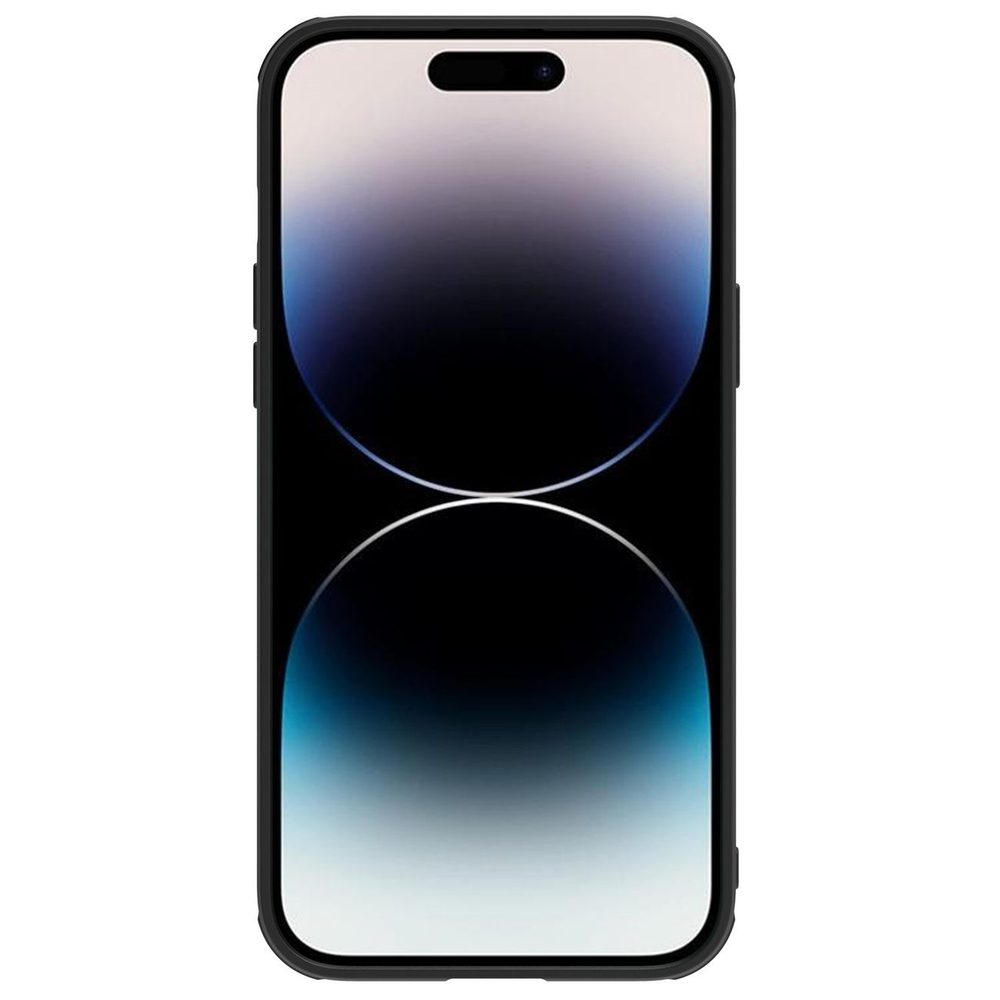 Nillkin CamShield Leather S dėklas iPhone 14 Pro Max telefonui, juodas