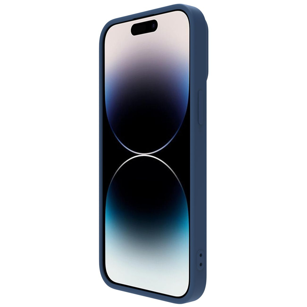 Nillkin CamShield Magnetic Silicone Case iPhone 14 Pro Max Magnetic MagSafe Cover with Camera Protector Blue