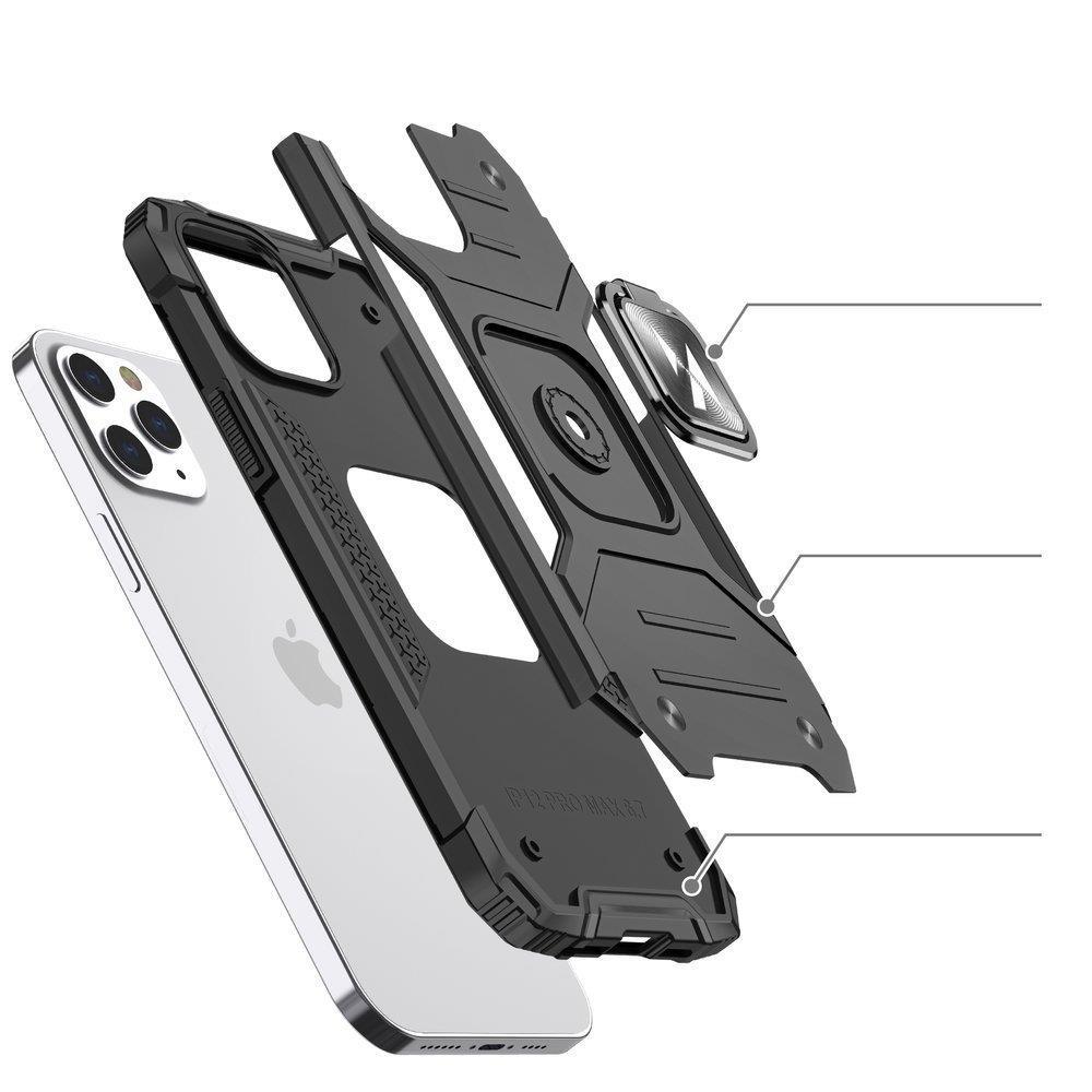 Wozinsky Ring Armor Case for iPhone 14 Pro Max with Ring Holder, Red