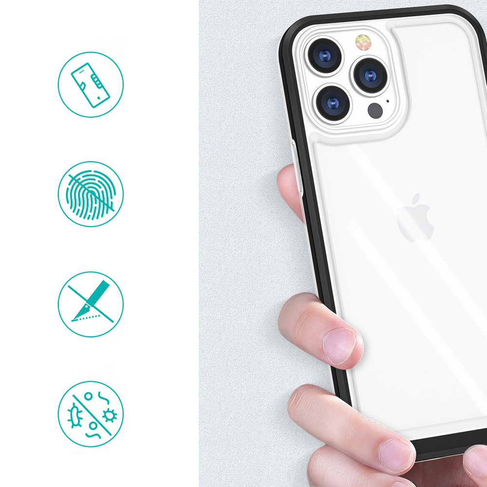Hybrid Armor iPhone 14 Pro Max Case Clear 3in1, Blue