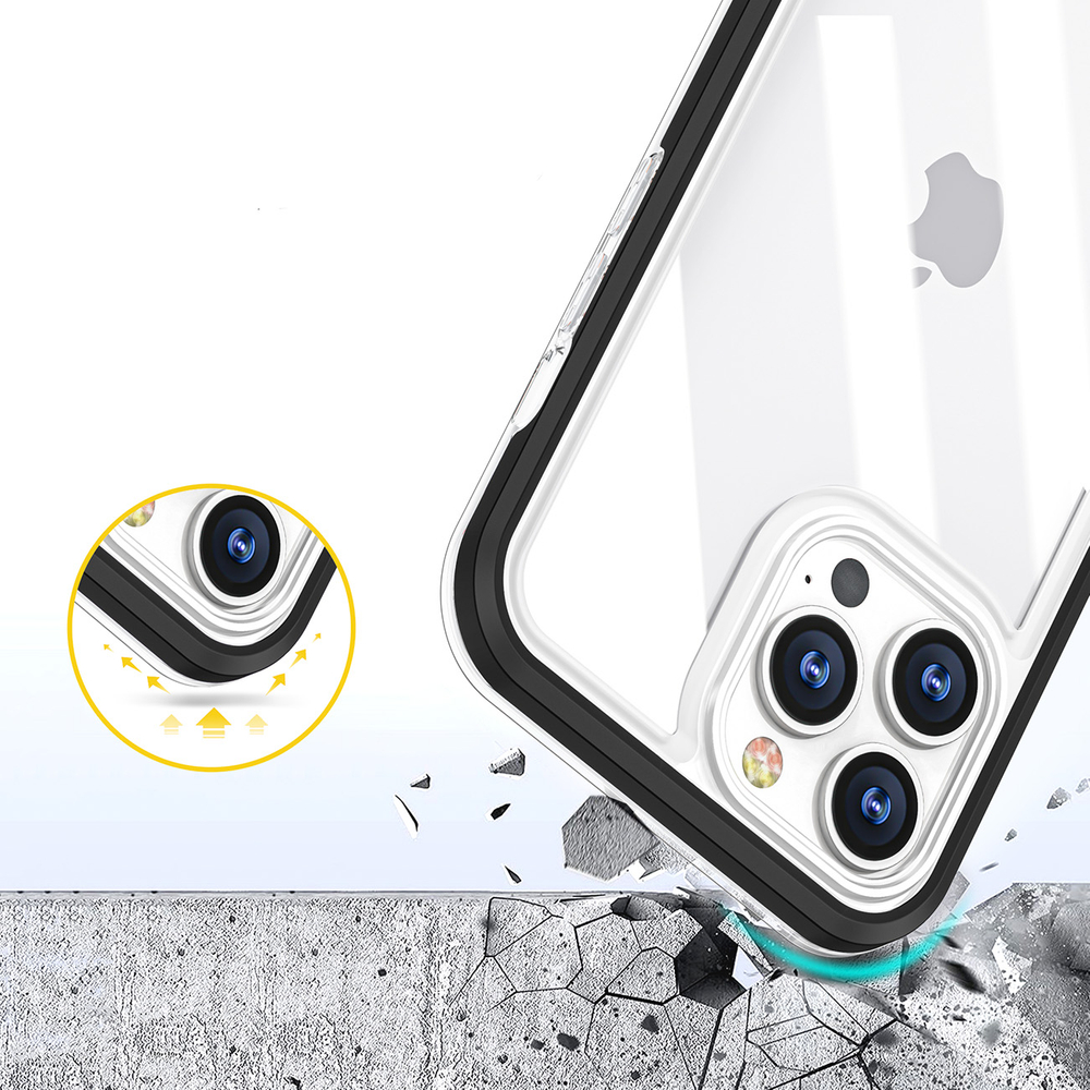 Hybrid Armor iPhone 14 Pro Max Case Clear 3in1, Blue
