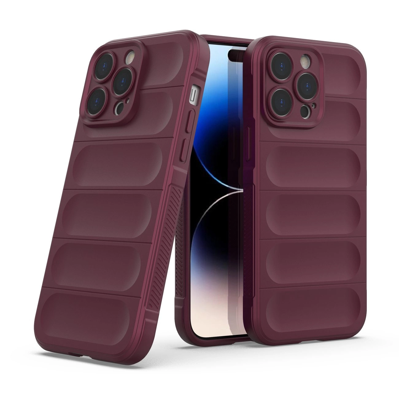 Magic Shield Case Phone Case Cover iPhone 14 Pro Max elastic armored case in burgundy