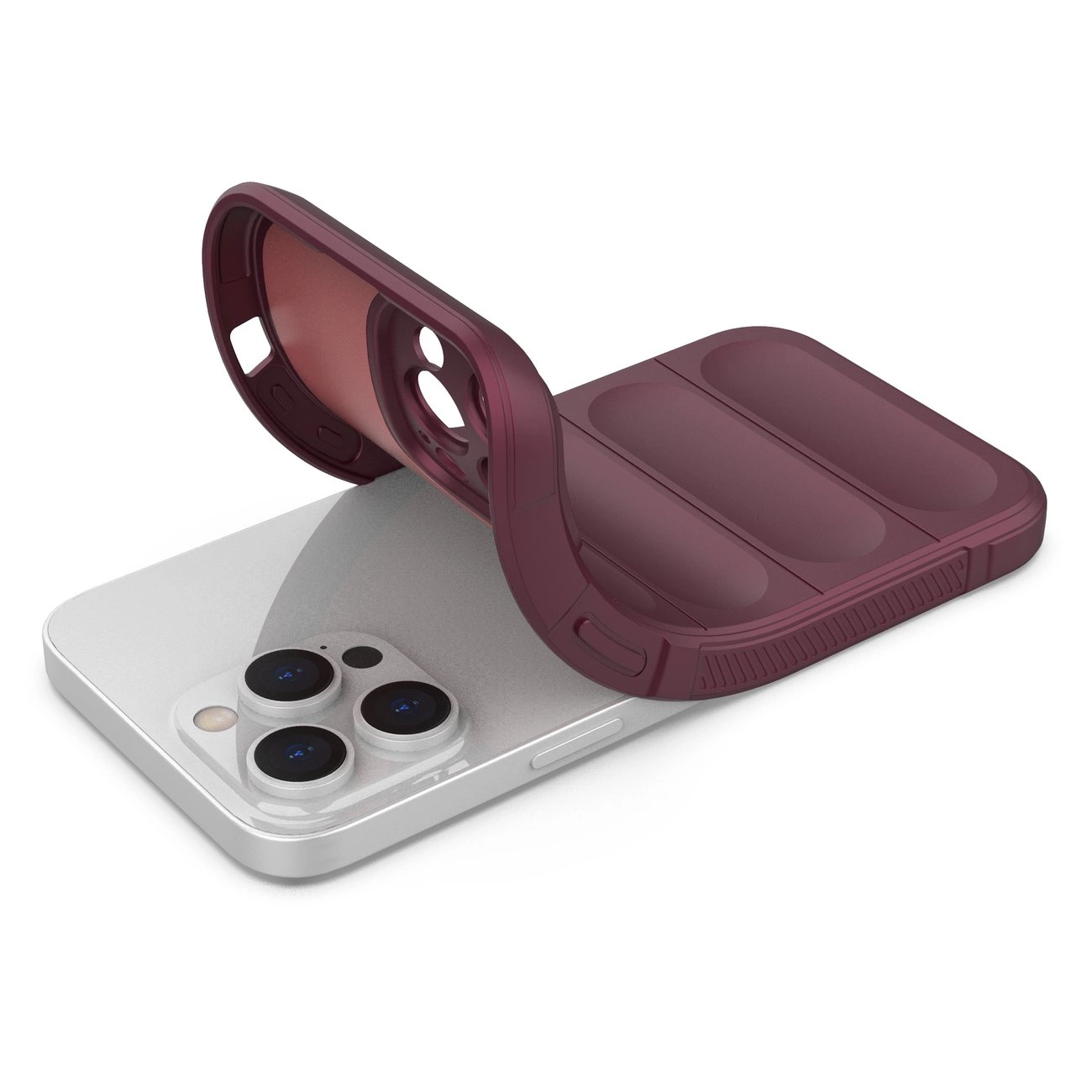 Magic Shield Case Phone Case Cover iPhone 14 Pro Max elastic armored case in burgundy