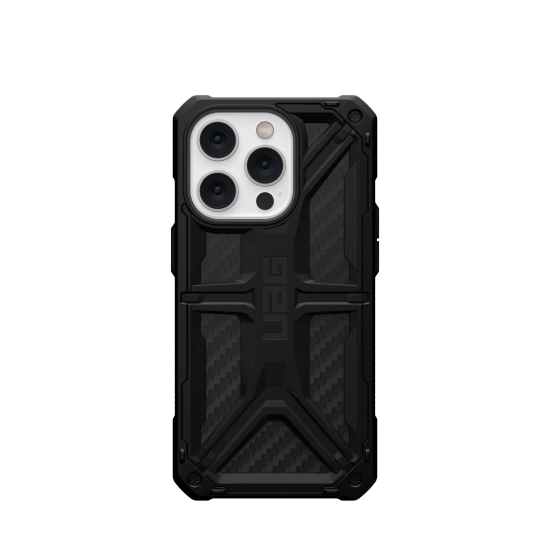 UAG Monarch dėklas iPhone 14 Pro Max telefonui, juodos anglies spalvos