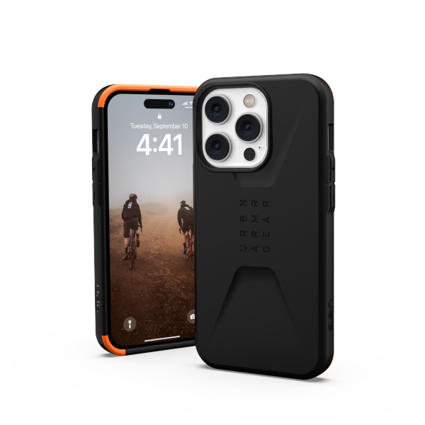 UAG Civilian dėklas iPhone 14 Pro Max telefonui, juodas