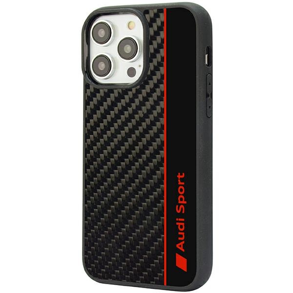 Audi Carbon Fiber Stripe iPhone 14 Pro Max 6.7\" black/black hardcase AUS-TPUPCIP14PM-R8/D1-BK
