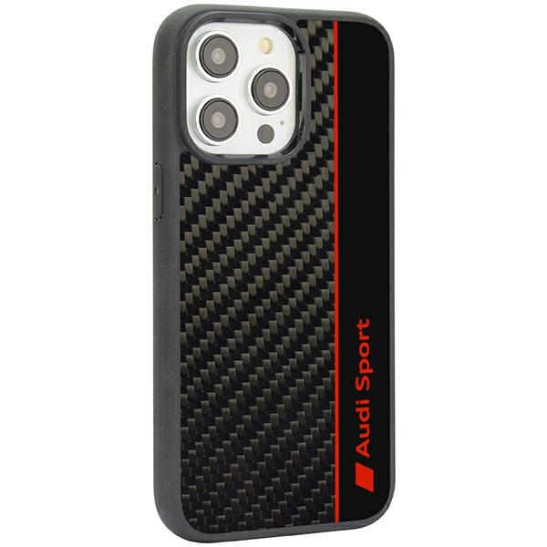 Audi Carbon Fiber Stripe iPhone 14 Pro Max 6.7\" black/black hardcase AUS-TPUPCIP14PM-R8/D1-BK
