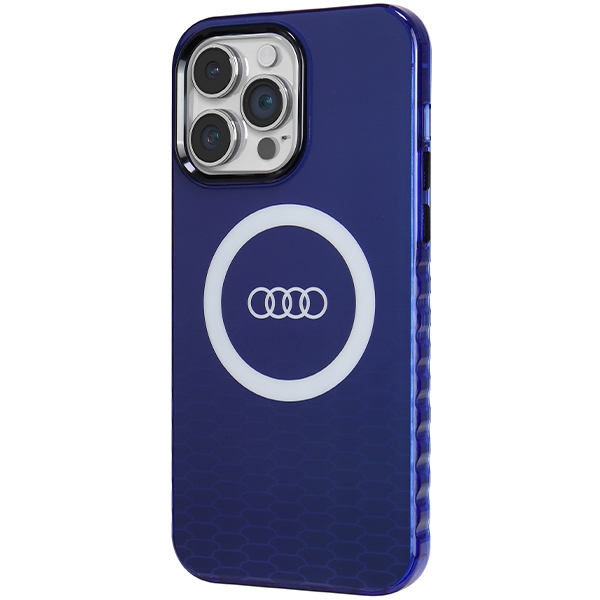 Audi iPhone 14 Pro Max dėklas IML Big Logo MagSafe, mėlynas