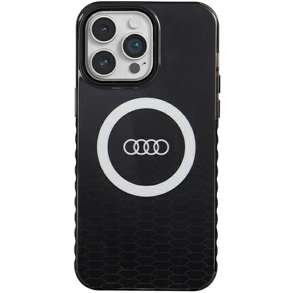 Audi dėklas iPhone 14 Pro Max telefonui IML Big Logo MagSafe, juodas