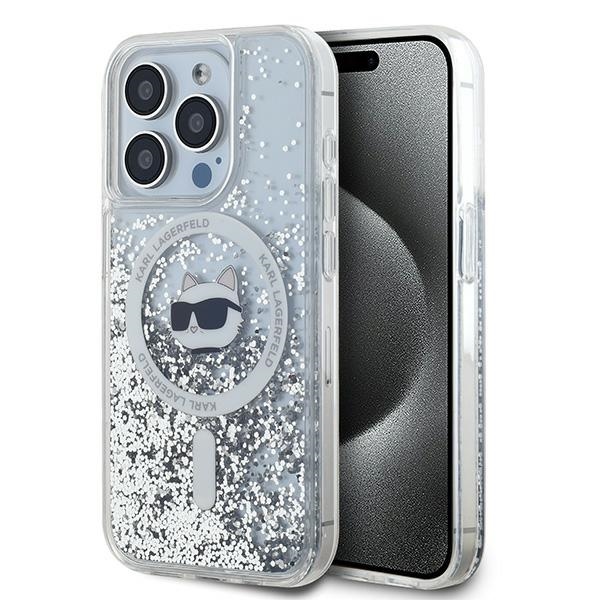 Karl Lagerfeld dėklas iPhone 14 Pro Max telefonui su MagSafe, skaidrus