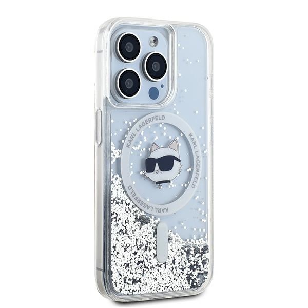 Karl Lagerfeld dėklas iPhone 14 Pro Max telefonui su MagSafe, skaidrus