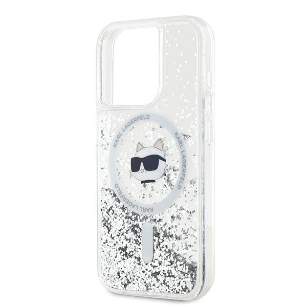 Karl Lagerfeld dėklas iPhone 14 Pro Max telefonui su MagSafe, skaidrus