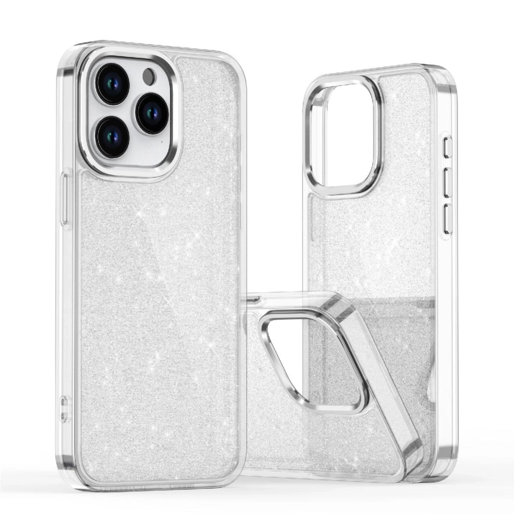 Glitter Case dėklas telefonui Samsung Galaxy S25 Edge, skaidrus