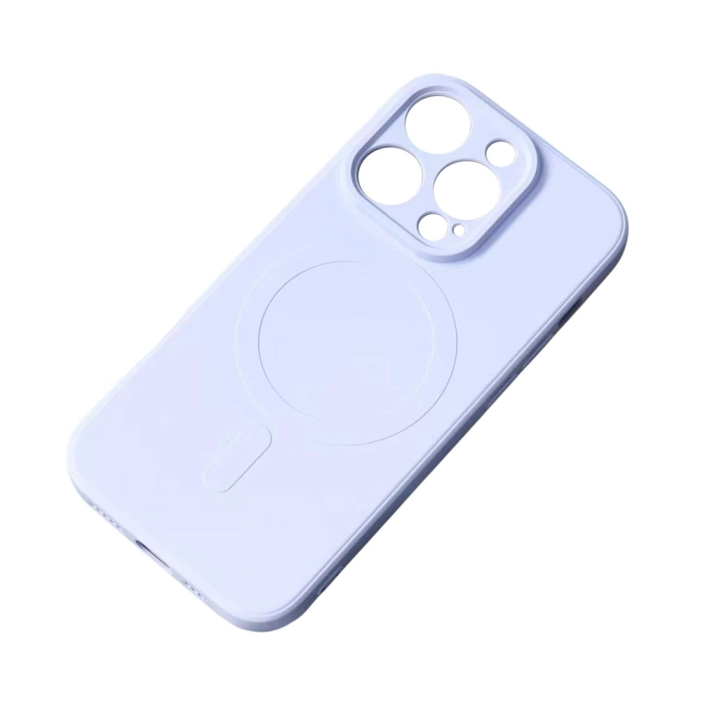 Silicone Case with MagSafe for Samsung Galaxy S25 Edge, Light Blue