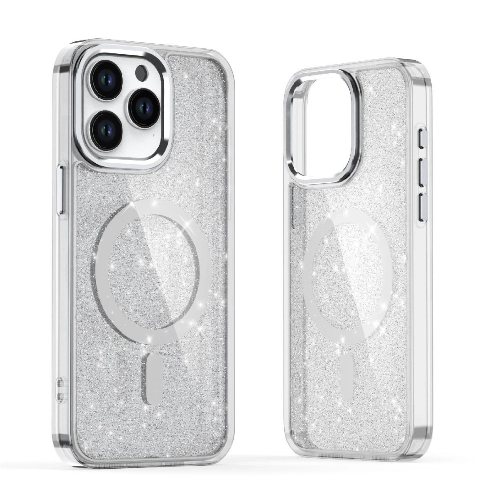 Glitter Case MagSafe for Samsung Galaxy S25 Edge, White