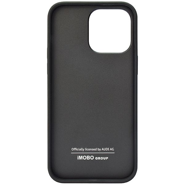 Audi Genuine Leather Phone Case Cover iPhone 14 Pro Max 6.7\" - black AU-TPUPCIP14PM-Q8/D1-BK