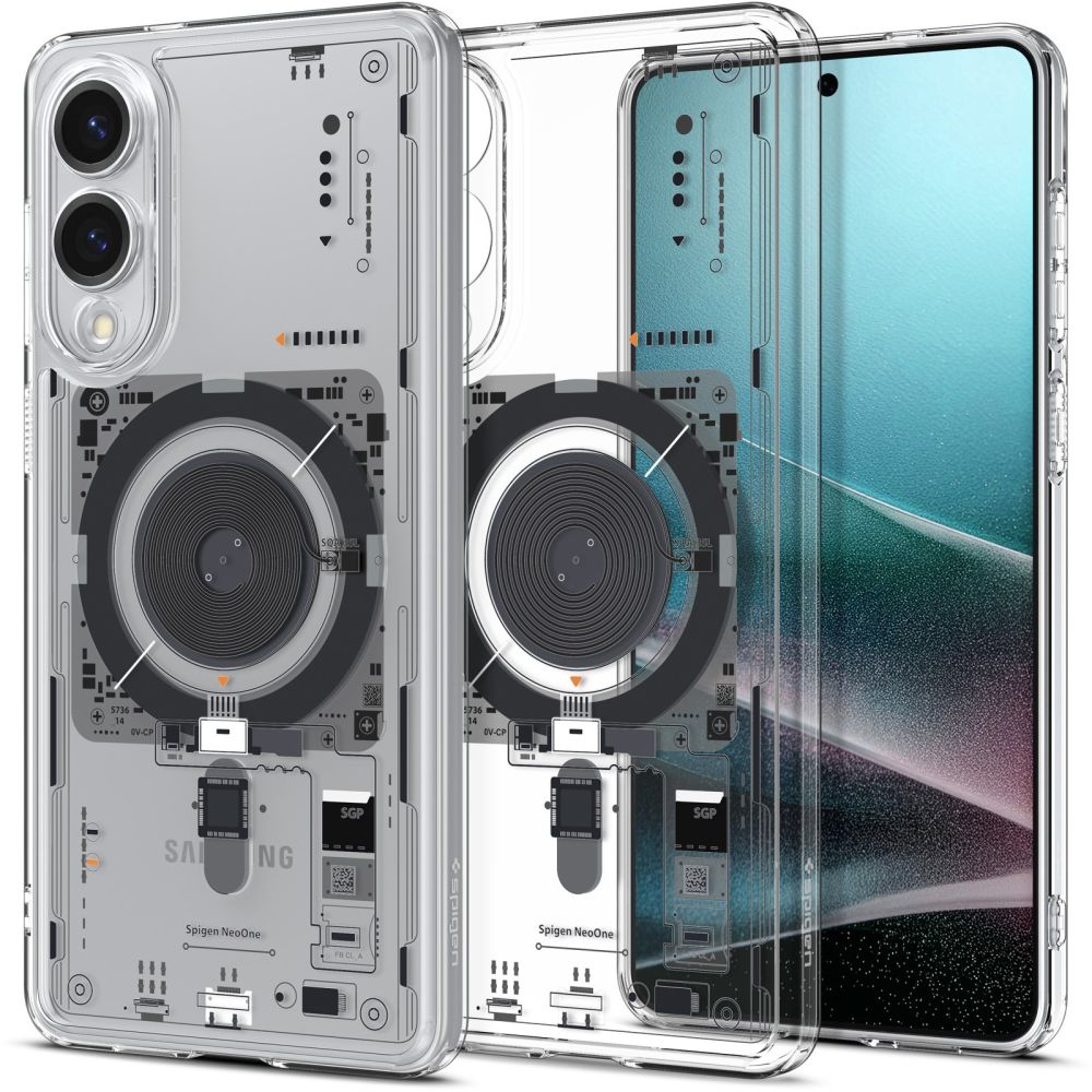 Spigen Ultra Hybrid Mag Case for Samsung Galaxy S25 Edge, Transparent with Print