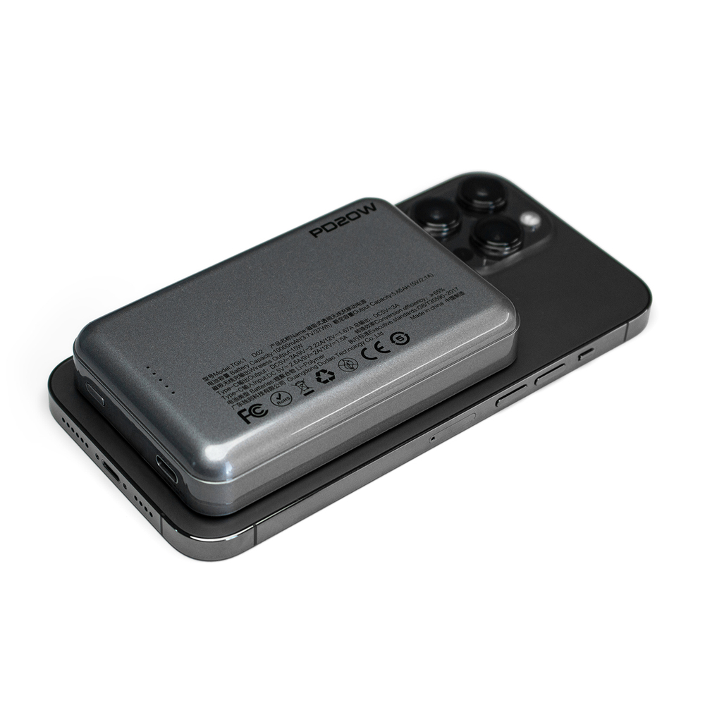 Dudao TGK1 Power Bank 10000mAh with MagSafe Wireless Charging 20W, Black