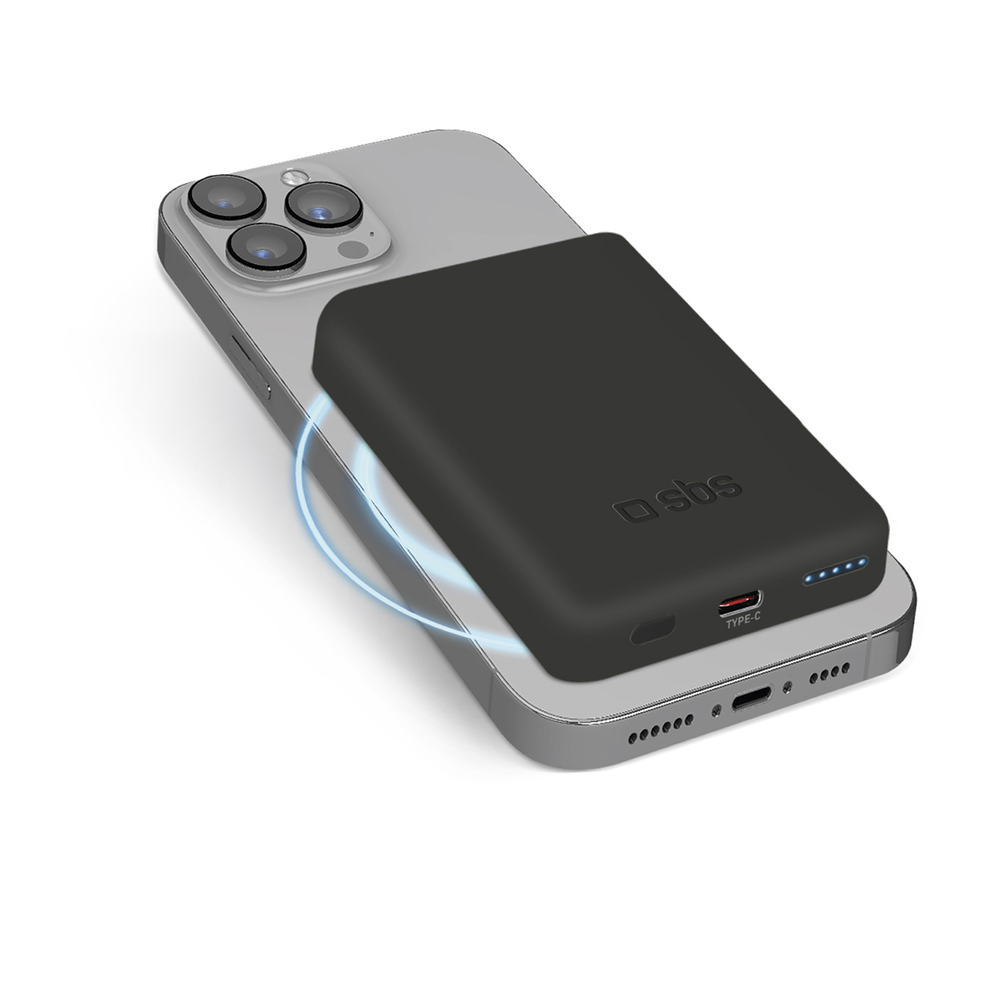 SBS TEBB5000MAG1CK išorinė baterija 5000 mAh su MagSafe, juoda