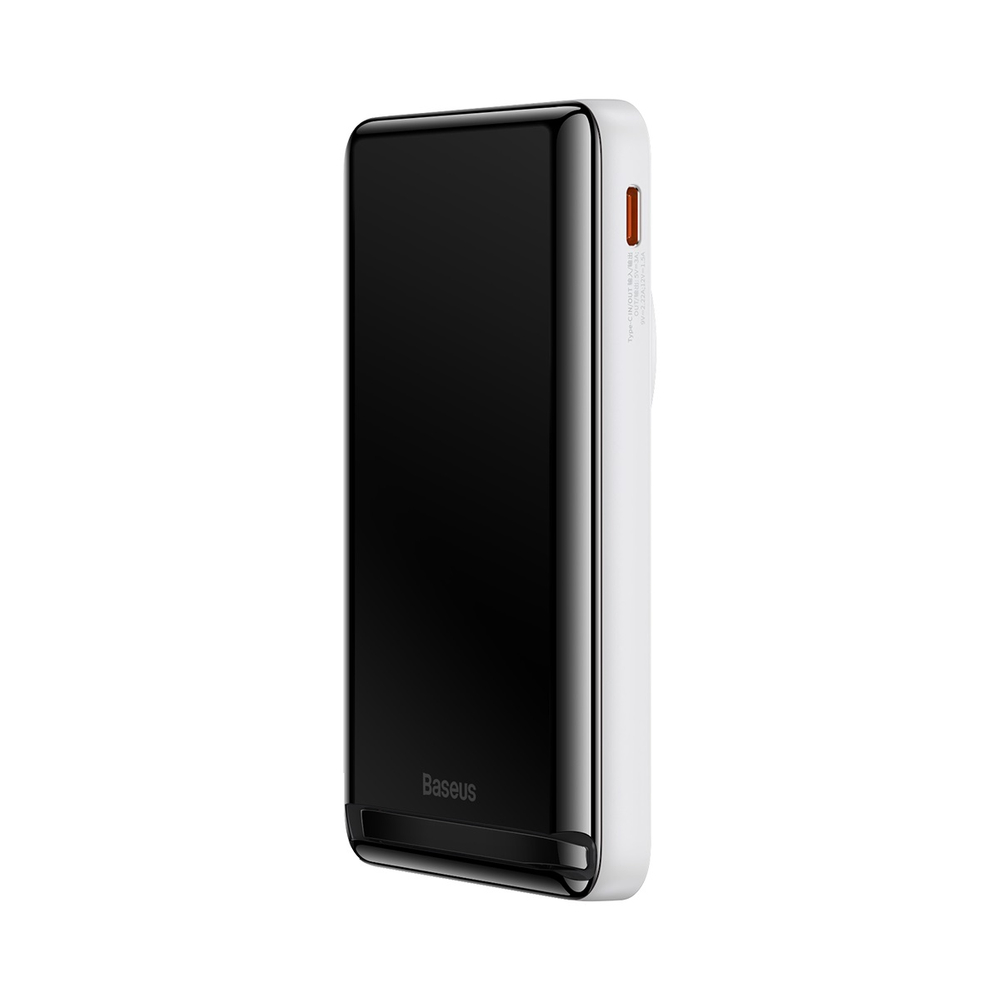 Baseus Magnetic Bracket išorinė baterija MagSafe 10000mAh 20W, balta (PPCX000202)