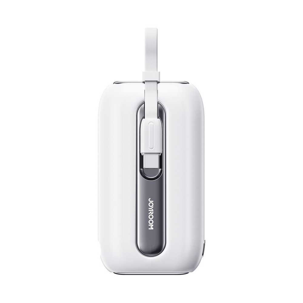 Joyroom JR-L012 Mini išorinė baterija 10000mAh 22.5W su laidais, balta