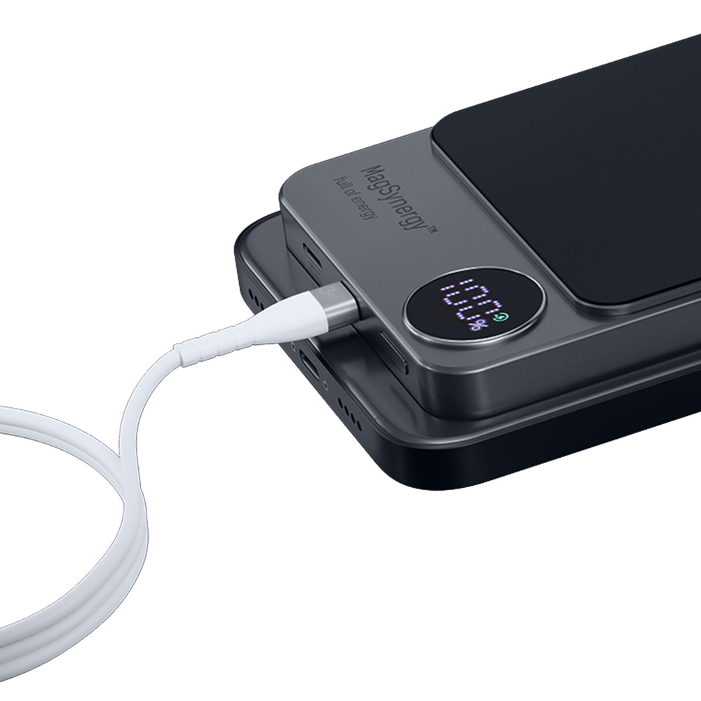 Išorinė baterija 3MK MagSynergy 10000 mAh su MagSafe, juoda