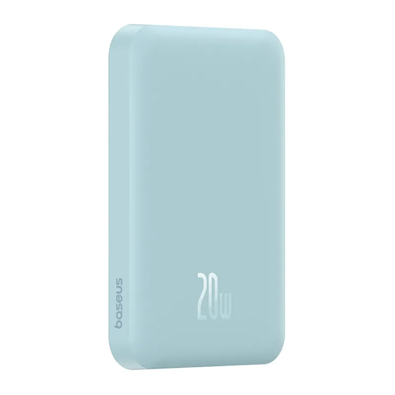 Baseus Magnetic Mini išorinė baterija 5000mAh 20W su USB-C laidu, mėlyna