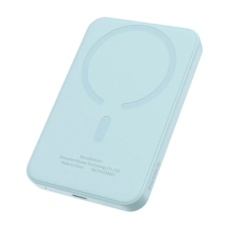 Baseus Magnetic Mini išorinė baterija 5000mAh 20W su USB-C laidu, mėlyna