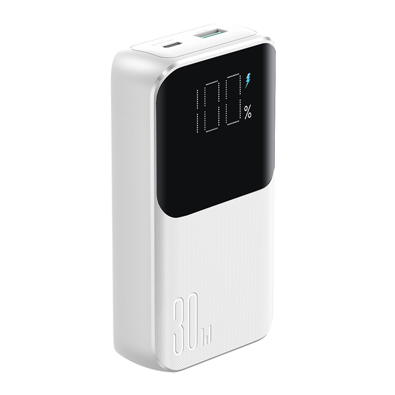 Joyroom JR-PBC06 mini išorinė baterija 10000mAh 30W su integruotais laidais, balta