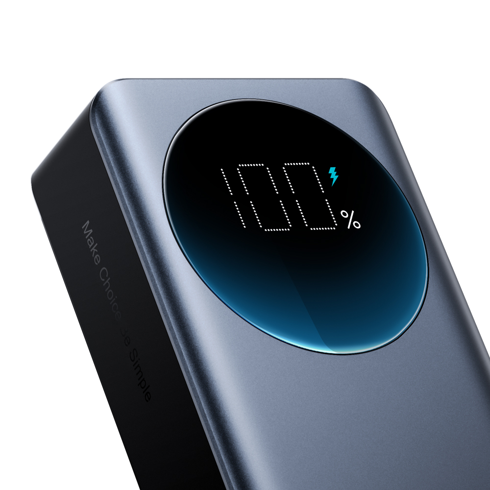 Joyroom JR-PBF05 30000mAh 65W išorinė baterija su ekranu, juoda
