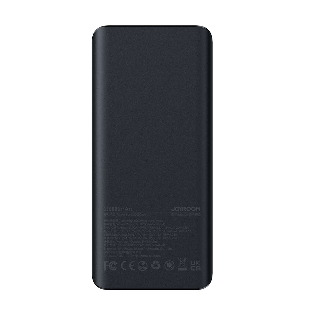 Išorinė baterija Joyroom JR-PBF03 30000mAh 30W su USB laidu, juoda