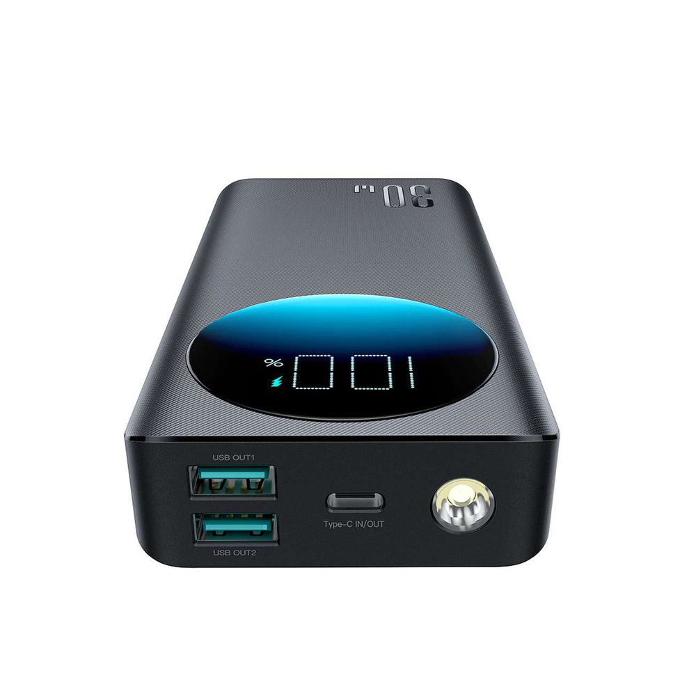 Išorinė baterija Joyroom JR-PBF03 30000mAh 30W su USB laidu, juoda