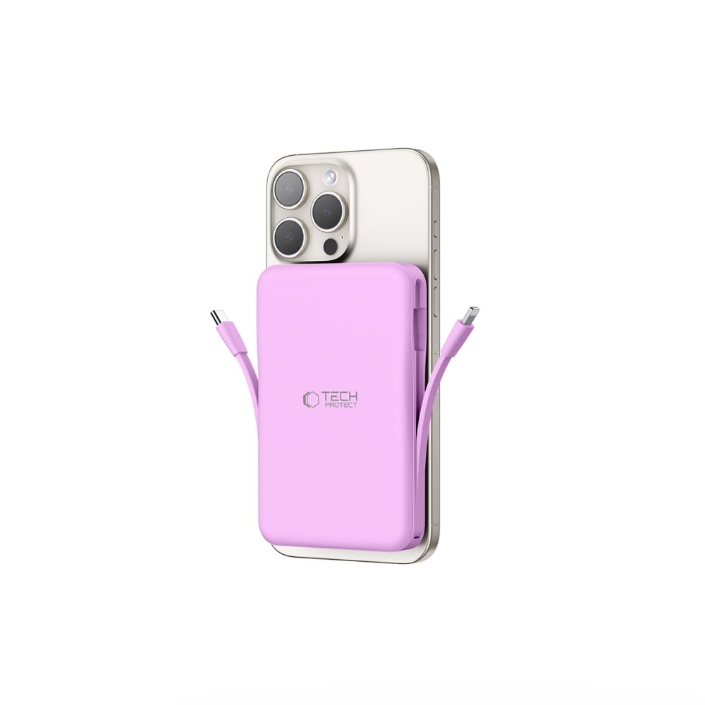 Išorinė baterija Tech-Protect PB31 LifeMag 10000mAh MagSafe, violetinė