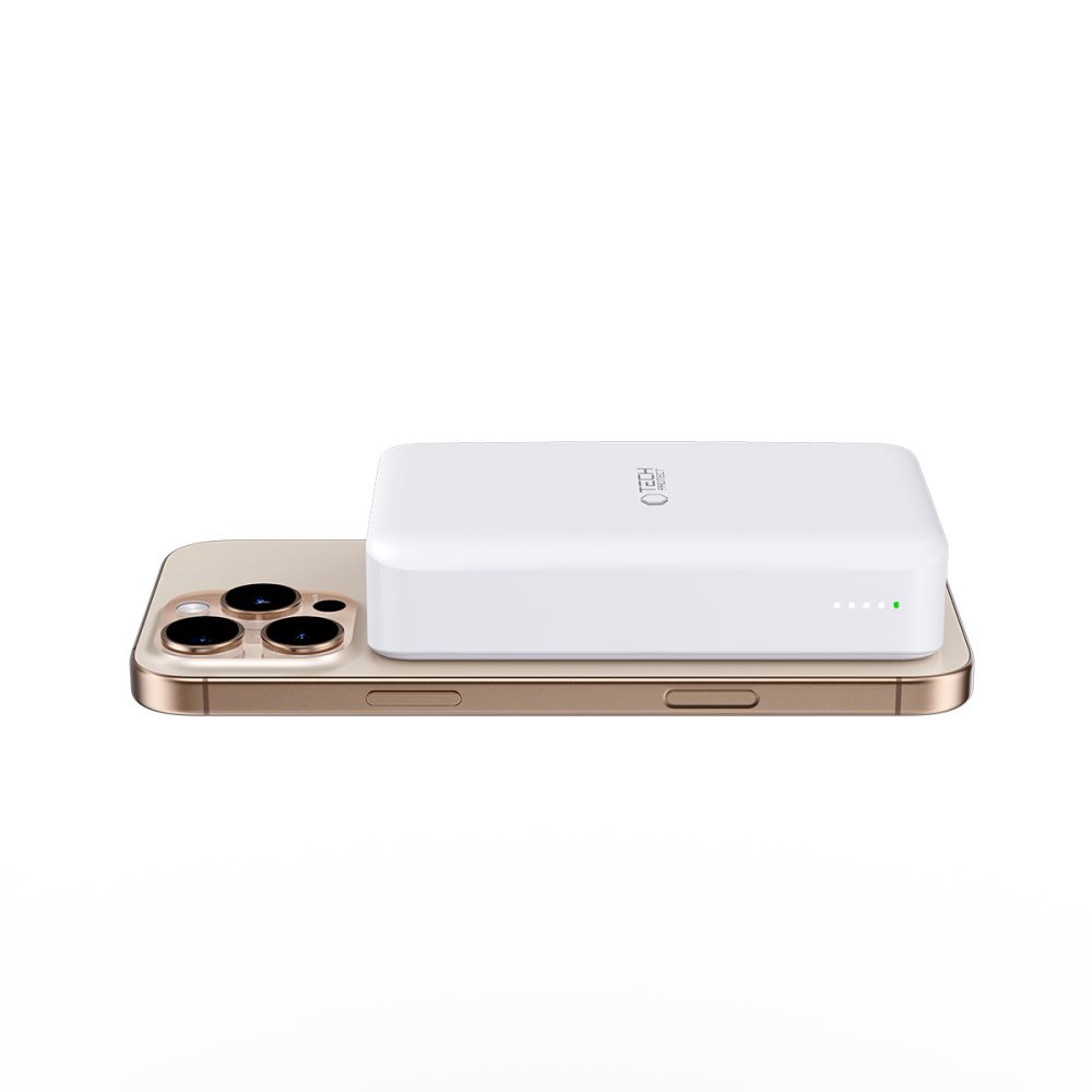 Išorinė baterija Tech-Protect PB12 LifeMag MagSafe 20000mAh, balta