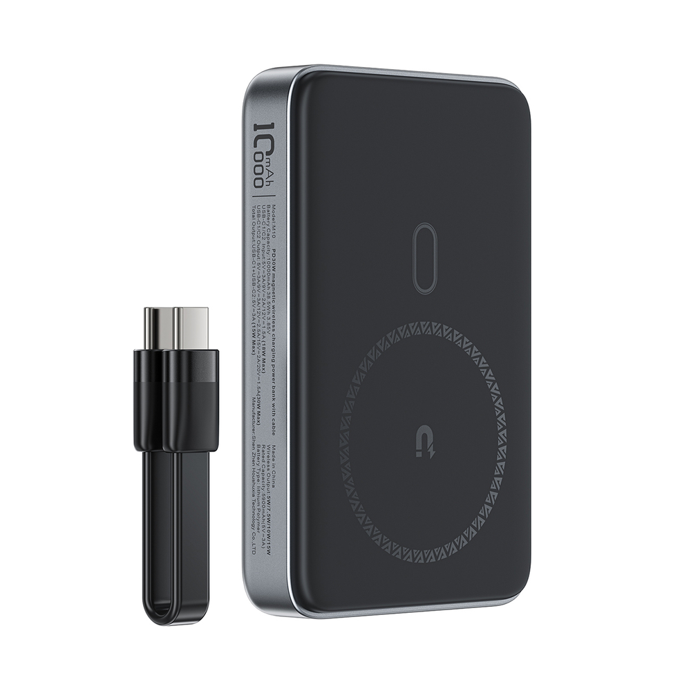 Išorinė baterija Acefast M10 Magnetic 10000mAh 30W PD, juoda