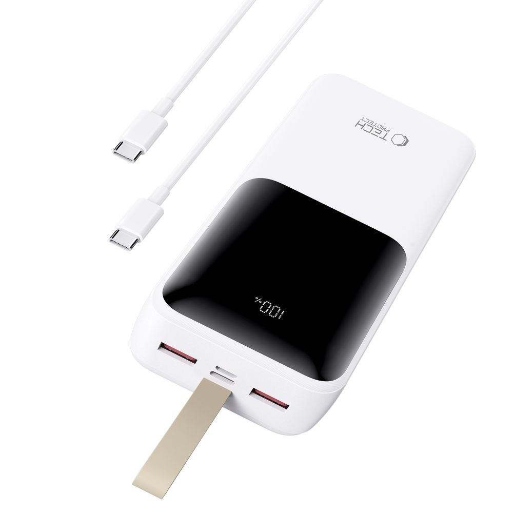 Išorinė baterija Tech-Protect PB03 30000mAh 22.5W, balta