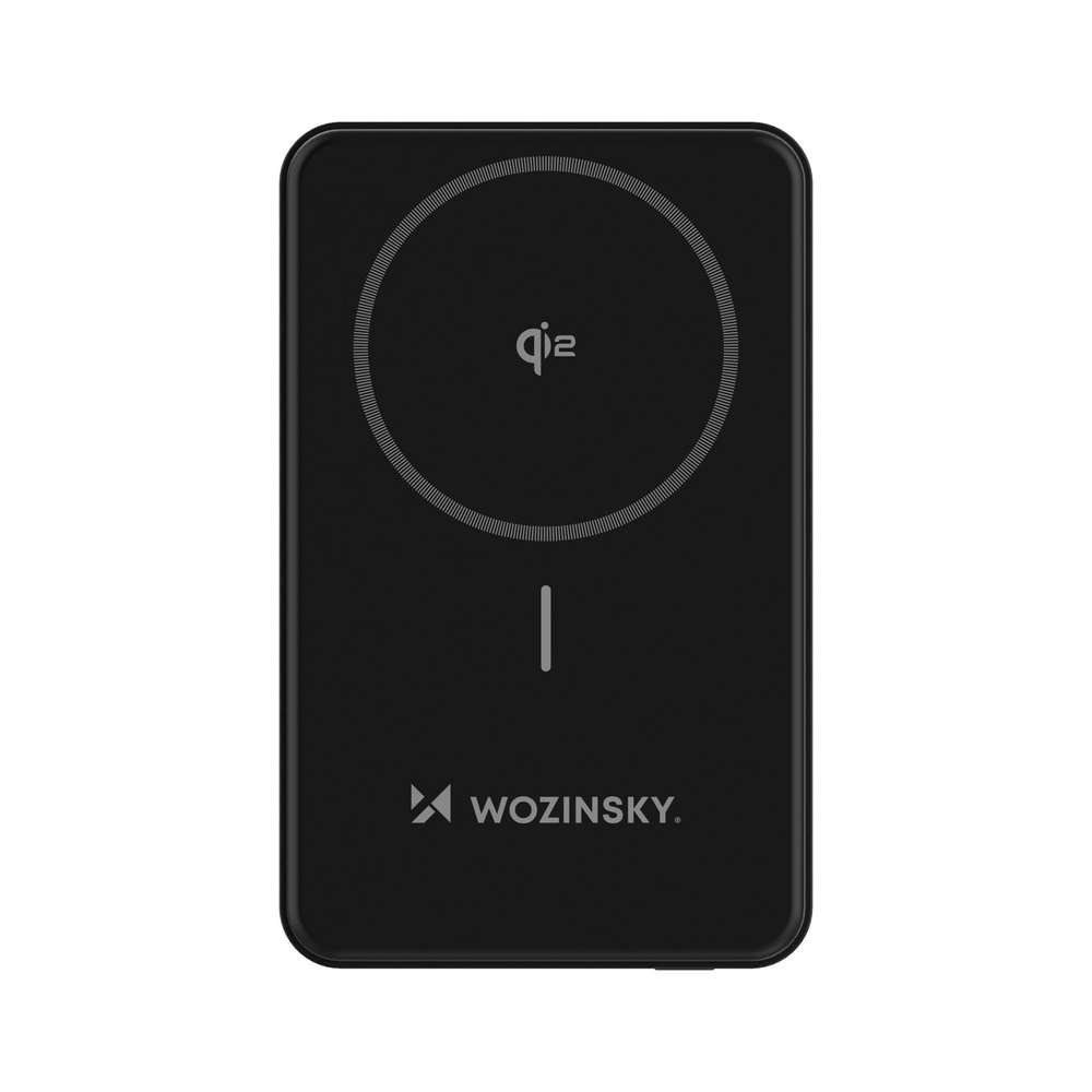 Wozinsky WLWP-10KA0Y3S išorinė baterija 10000 mAh 22.5W Qi2 su stovu, juoda