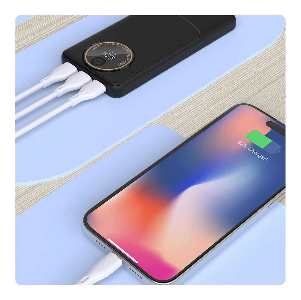 Powerbank Dudao K12Pro 22.5W PD 20000mAh USB-A, USB-C - black
