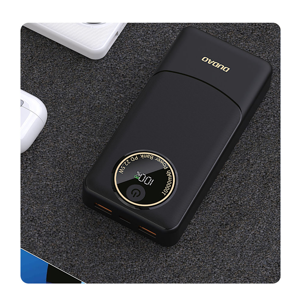 Powerbank Dudao K12Pro 22.5W PD 20000mAh USB-A, USB-C - black