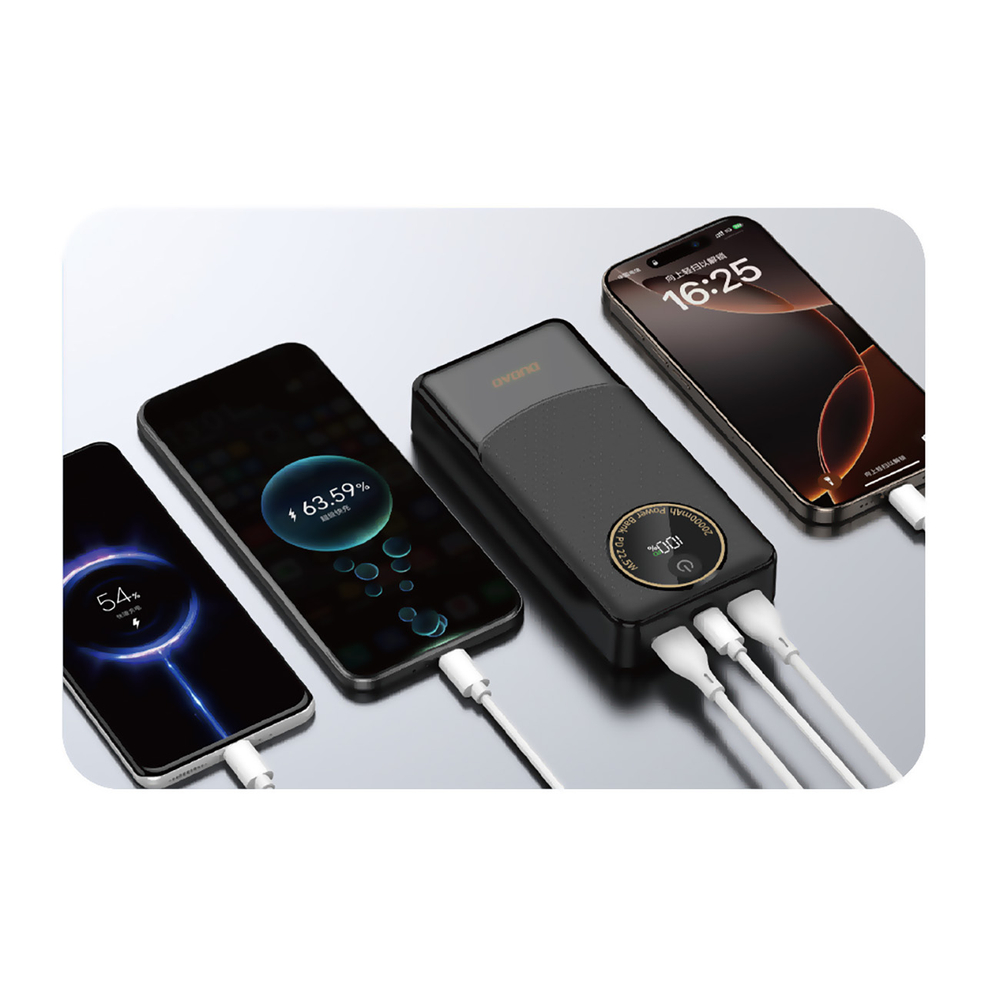 Powerbank Dudao K12Pro 22.5W PD 20000mAh USB-A, USB-C - black