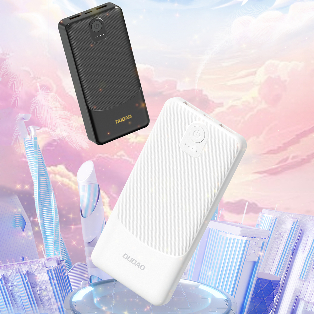 Dudao K10 Power Bank 10000mAh 2.4A 2 x USB-A, Black