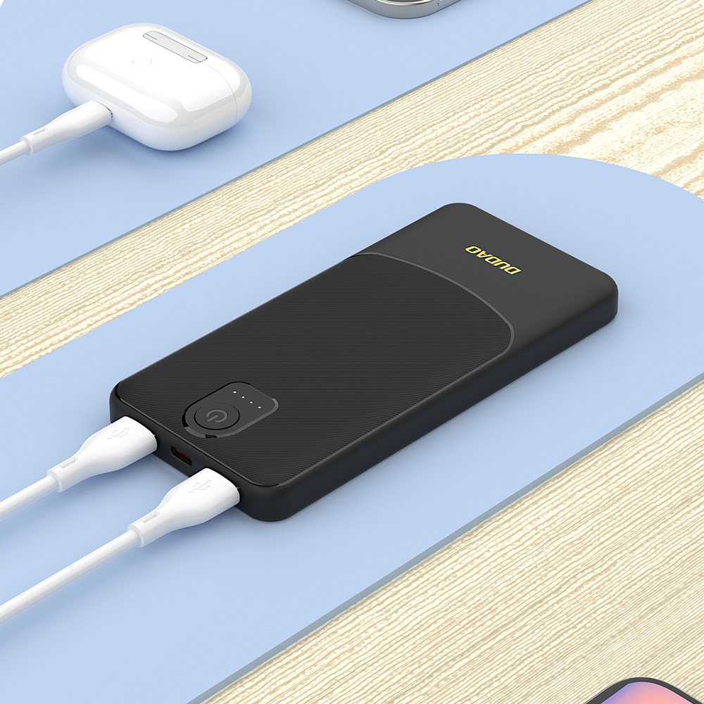 Dudao K10 Power Bank 10000mAh 2.4A 2 x USB-A, Black