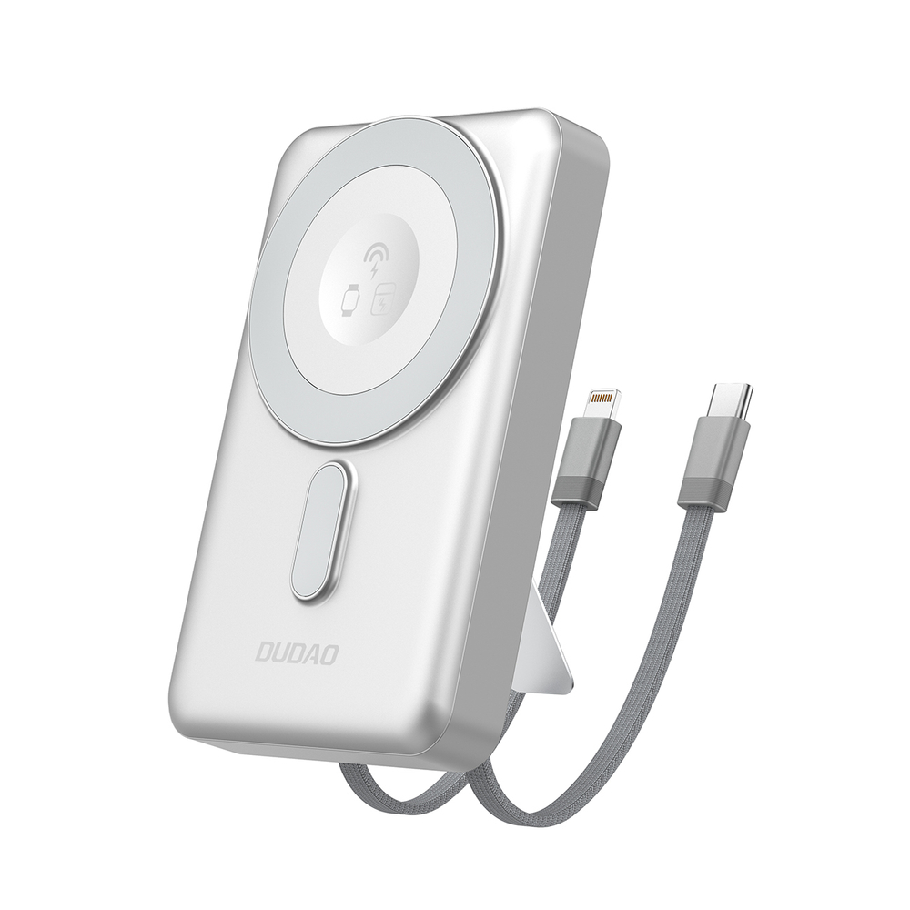 Dudao K29 10000mAh PD 20W MagSafe Power Bank with Stand, Silver