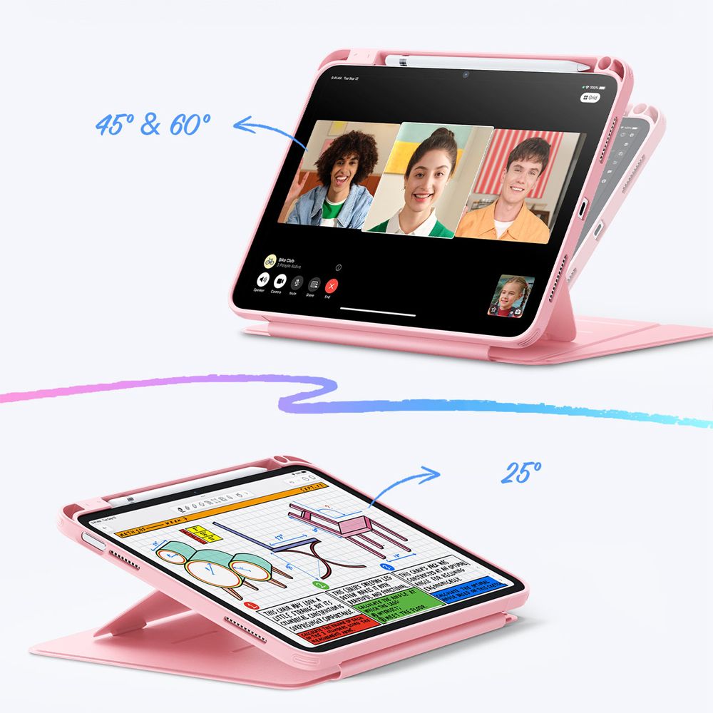 ESR Flip Hybrid Phone Case Cover iPad 10.9\" 2022 (10th gen.) / 11\" 2025 (11th gen.) - Pink