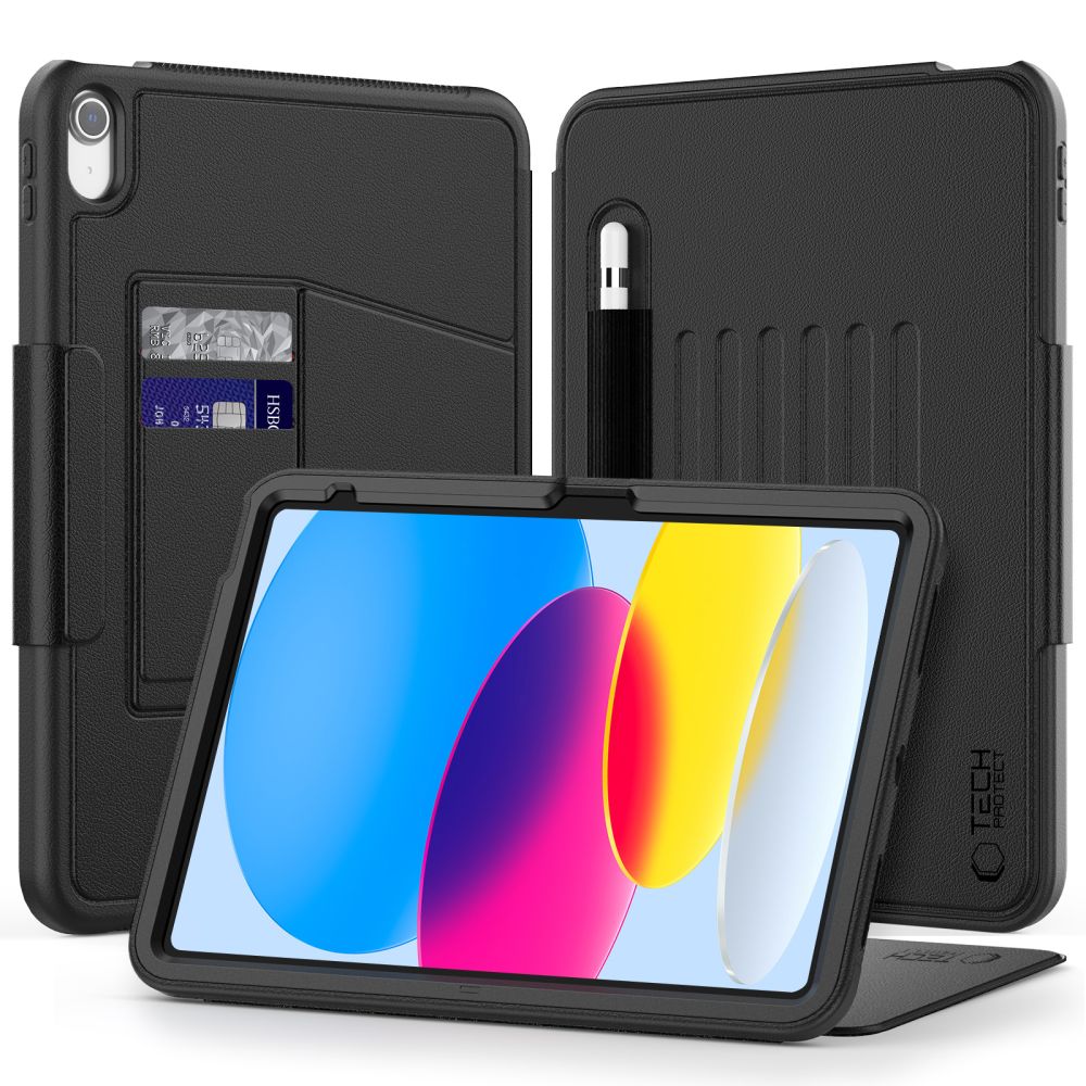 Tech-Protect SC Pen atverčiamasis dėklas iPad 10.9 (2022) / 11 (2025), juodas